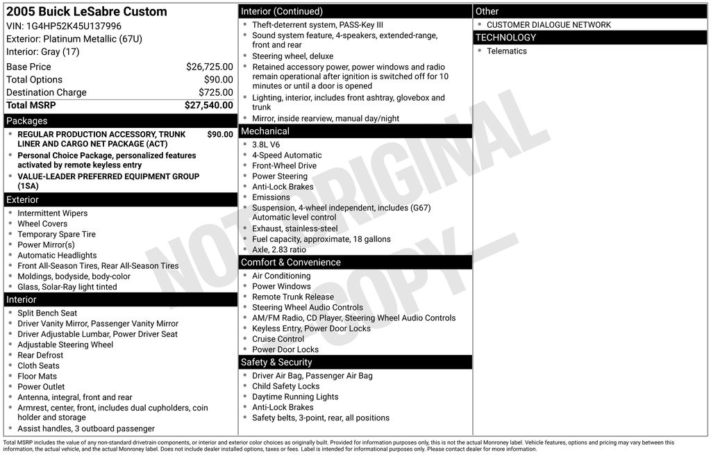 Used 2005 Silver Buick Custom image 3