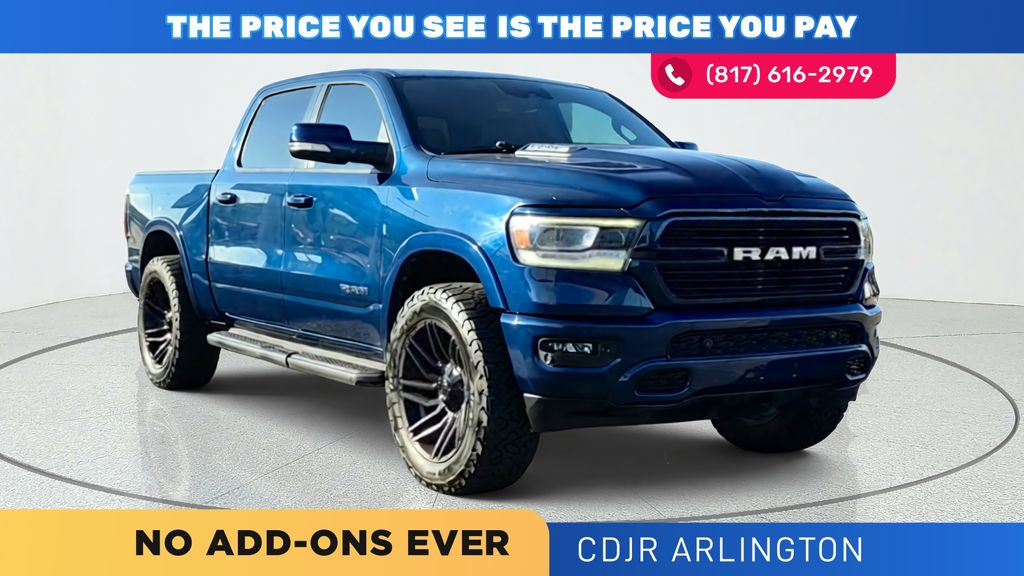 Patriot Blue Pearlcoat 2021 RAM 1500 Pickup Truck Four-Wheel Drive 8-Speed Automatic