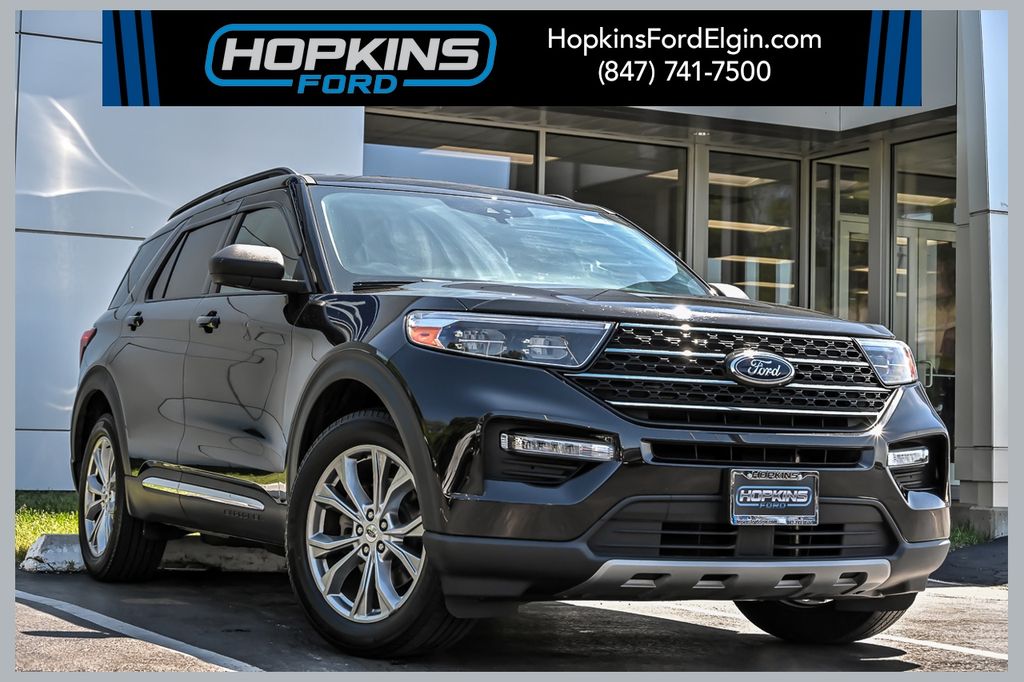Agate Black Metallic 2023 Ford Explorer SUV / Crossover All-Wheel Drive Automatic