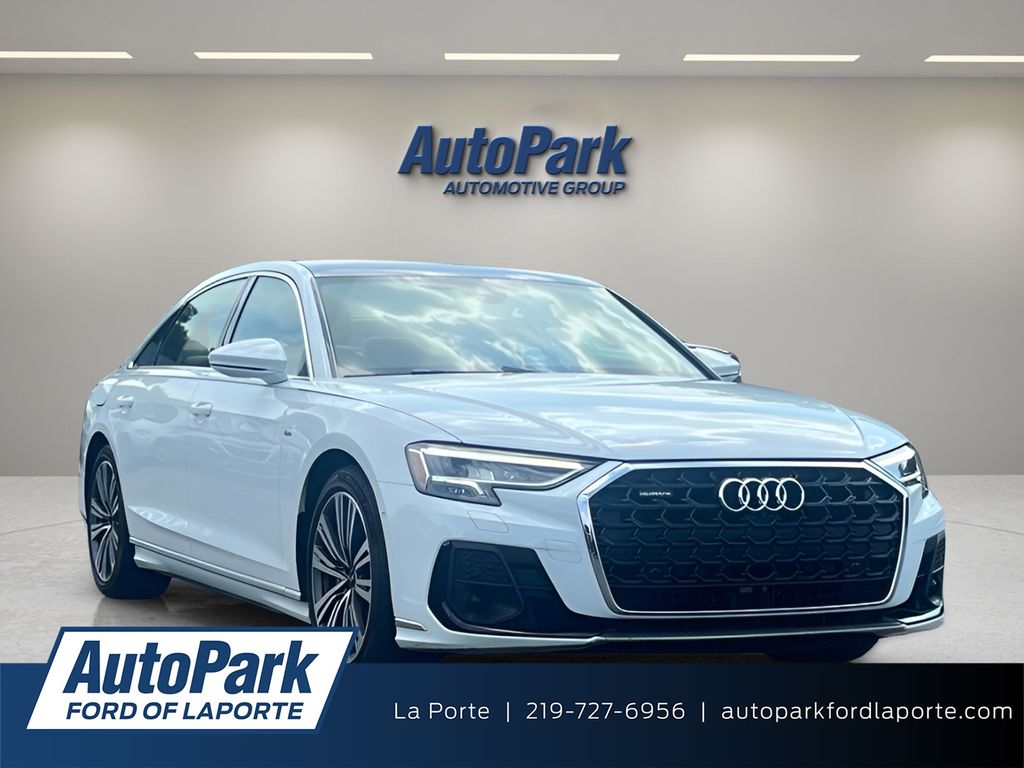 Glacier White Metallic 2022 Audi A8 Sedan All-Wheel Drive 8-Speed Automatic