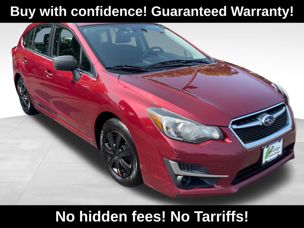 Venetian Red Pearl 2016 Subaru Impreza Hatchback All-Wheel Drive 5-Speed Manual