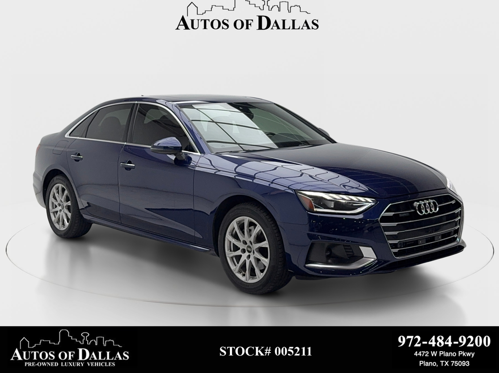 Blue Metallic 2023 Audi A4 Sedan All-Wheel Drive 7-Speed Automatic