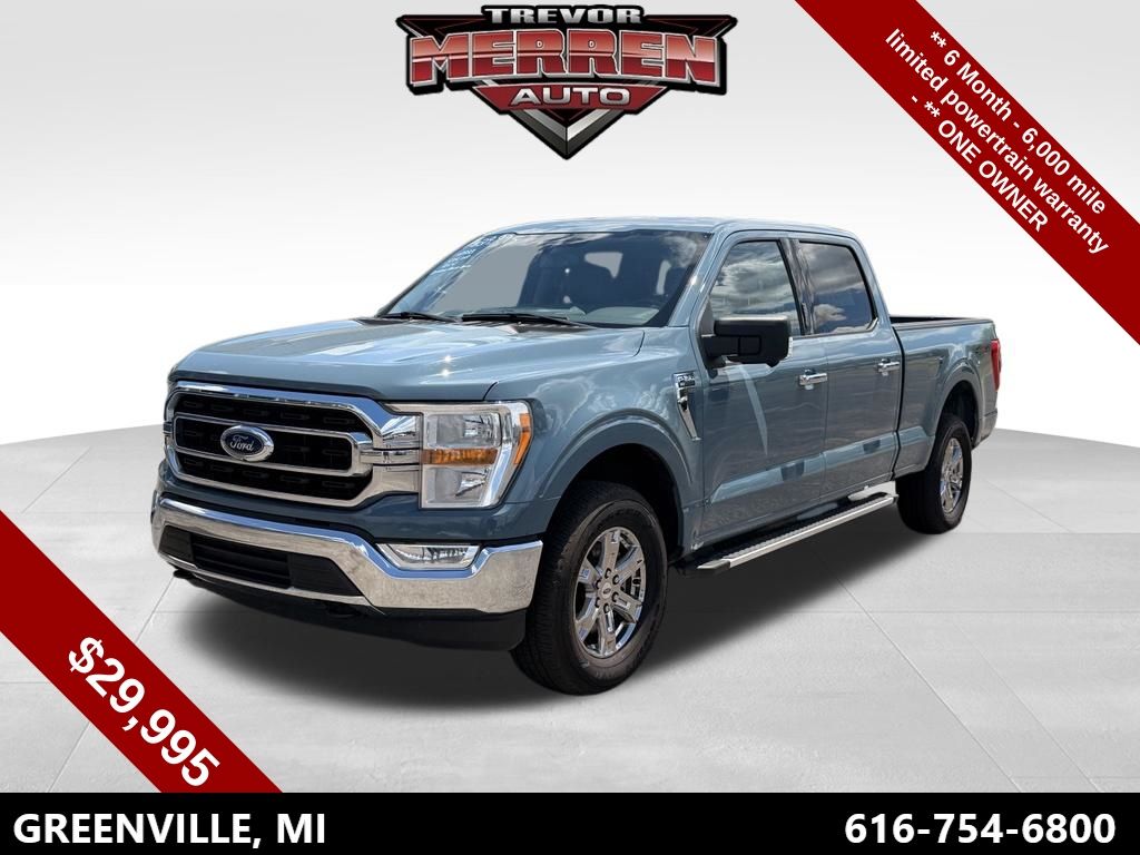 Blue 2023 Ford F-150 Pickup Truck Four-Wheel Drive Automatic
