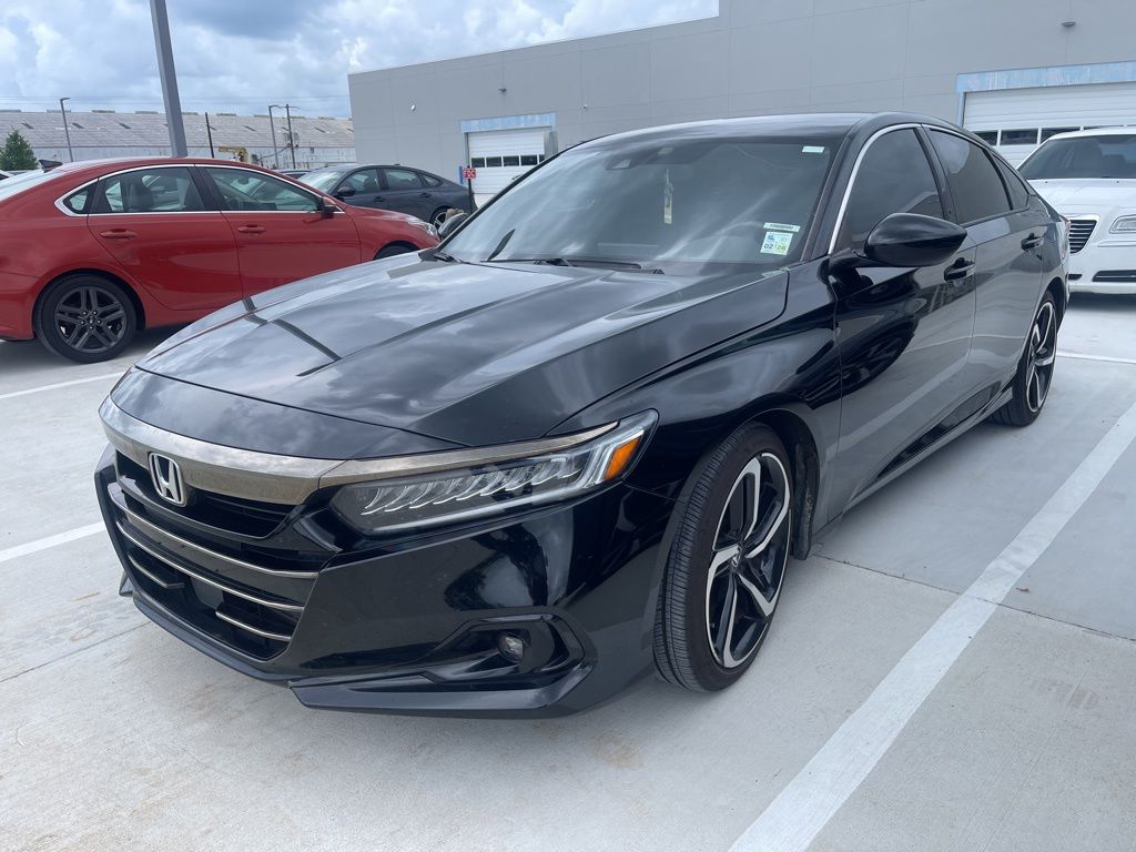 Crystal Black Pearl 2022 Honda Accord Sport FWD Sedan Front-Wheel Drive Continuously Variable Transmission