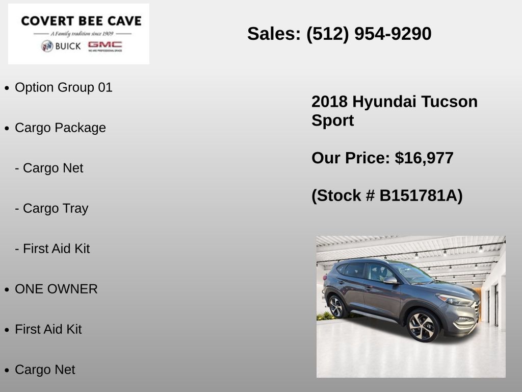 Used Car 2018 Hyundai Tucson  Sport For Sale Under $20,000 In Austin, Texas