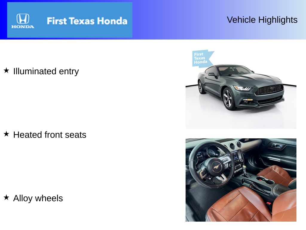 Used Car 2015 Ford Mustang  Ecoboost Premium For Sale Under $15,000 In Austin, Texas