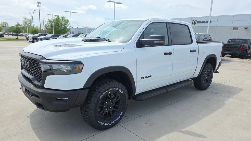 Bright White Clearcoat 2026 RAM 1500 Rebel Crew Cab 4WD Pickup Truck Four-Wheel Drive 8-Speed Automatic