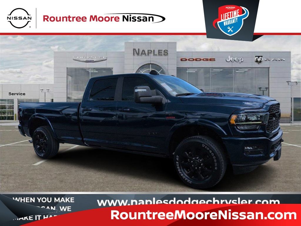 Patriot Blue Pearlcoat 2024 RAM 3500 Pickup Truck Four-Wheel Drive 6-Speed Automatic