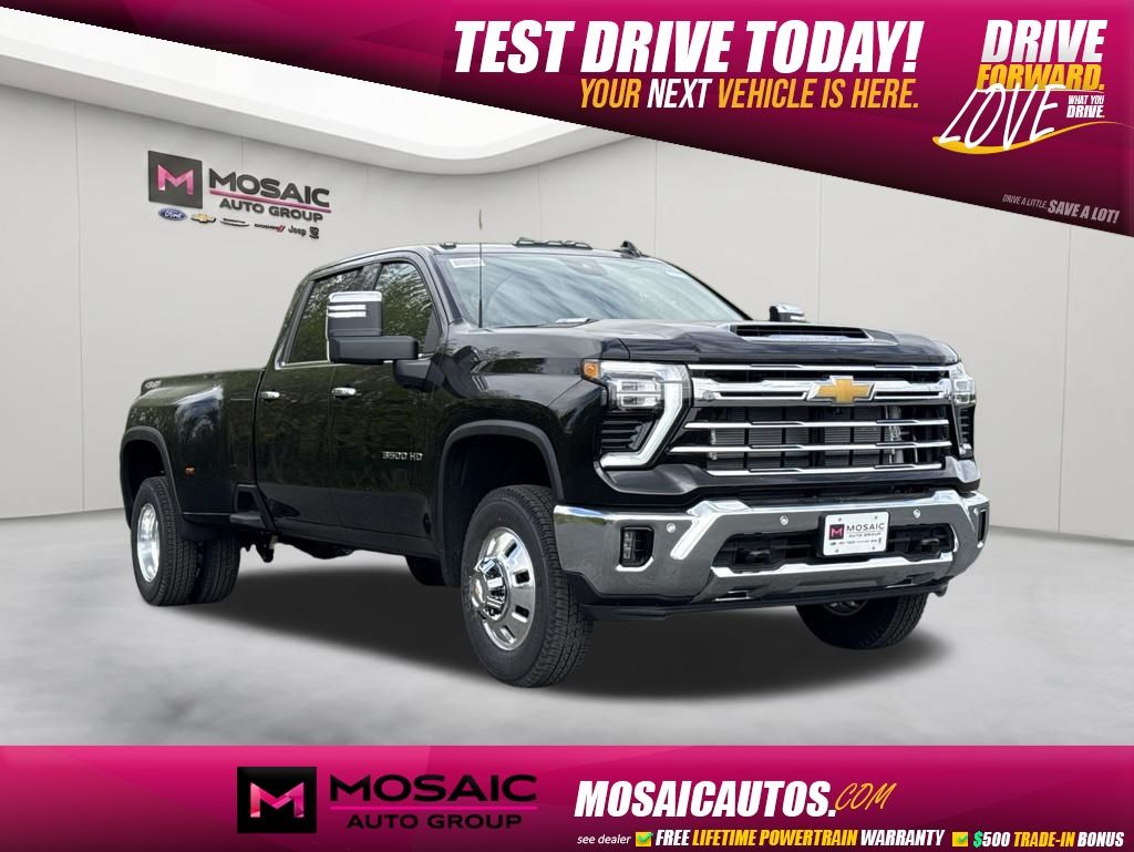 Black 2026 Chevrolet Silverado 3500HD LTZ Crew Cab 4WD Pickup Truck Four-Wheel Drive Automatic