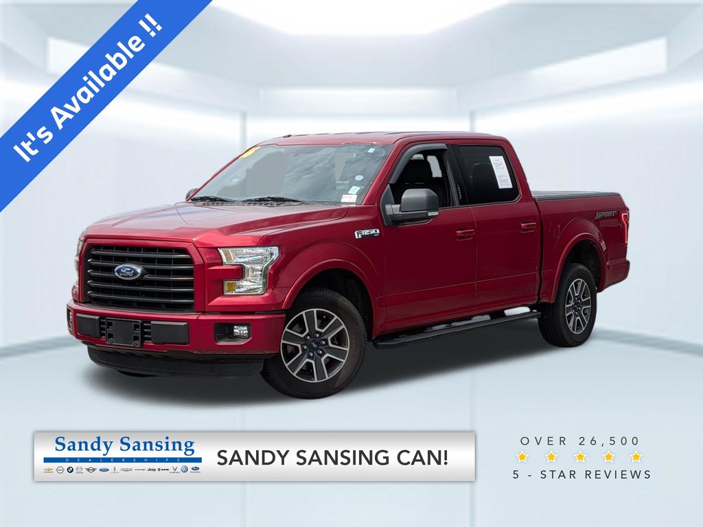 Ruby Red Metallic 2016 Ford F-150 XLT SuperCrew Pickup Truck 4X2 6-Speed Automatic