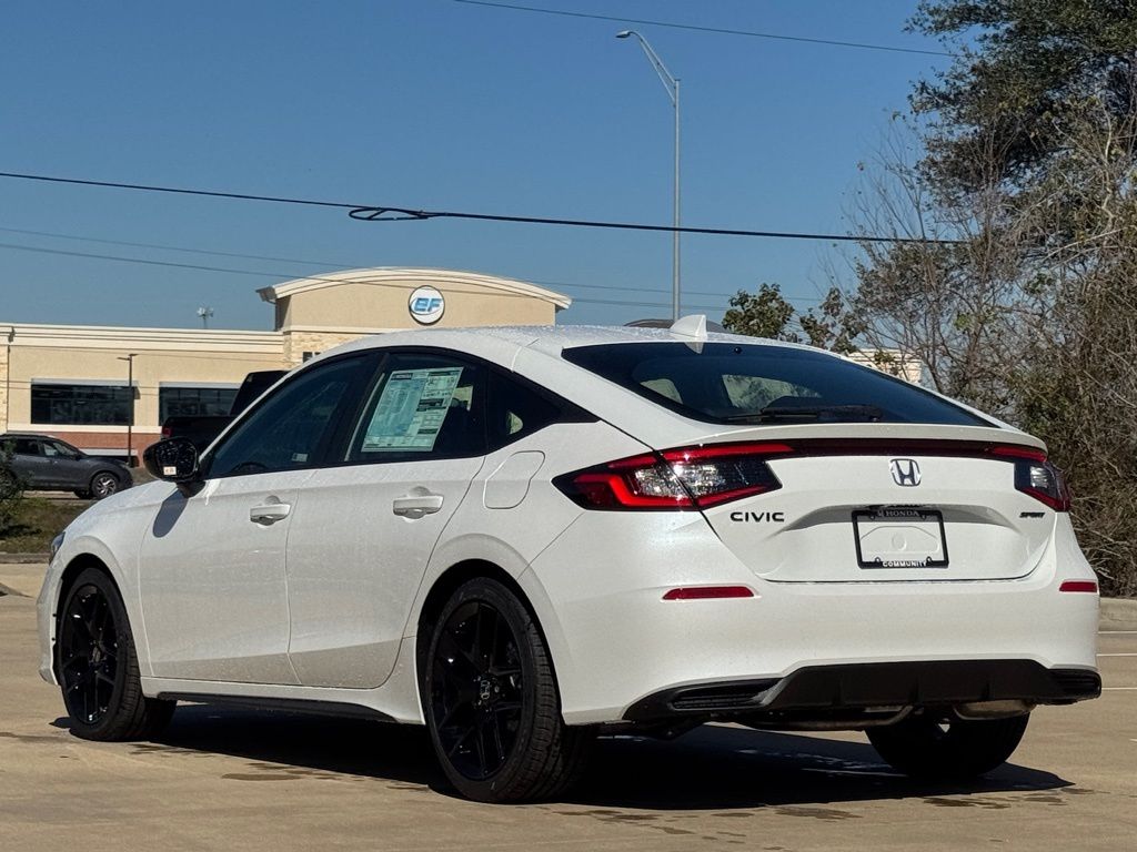 2026 Honda Civic Sport White at Classic Honda Galveston