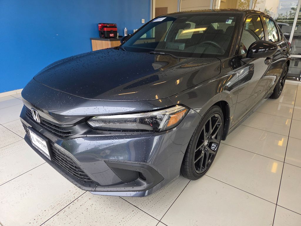 Gray 2024 Honda Civic Sport FWD Sedan Front-Wheel Drive Continuously Variable Transmission