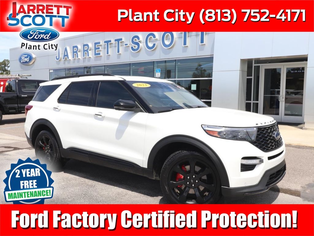 White Metallic 2023 Ford Explorer SUV / Crossover All-Wheel Drive Automatic