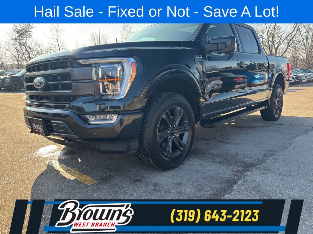 Black Metallic 2023 Ford F-150 Lariat SuperCrew 4WD Pickup Truck Four-Wheel Drive Automatic