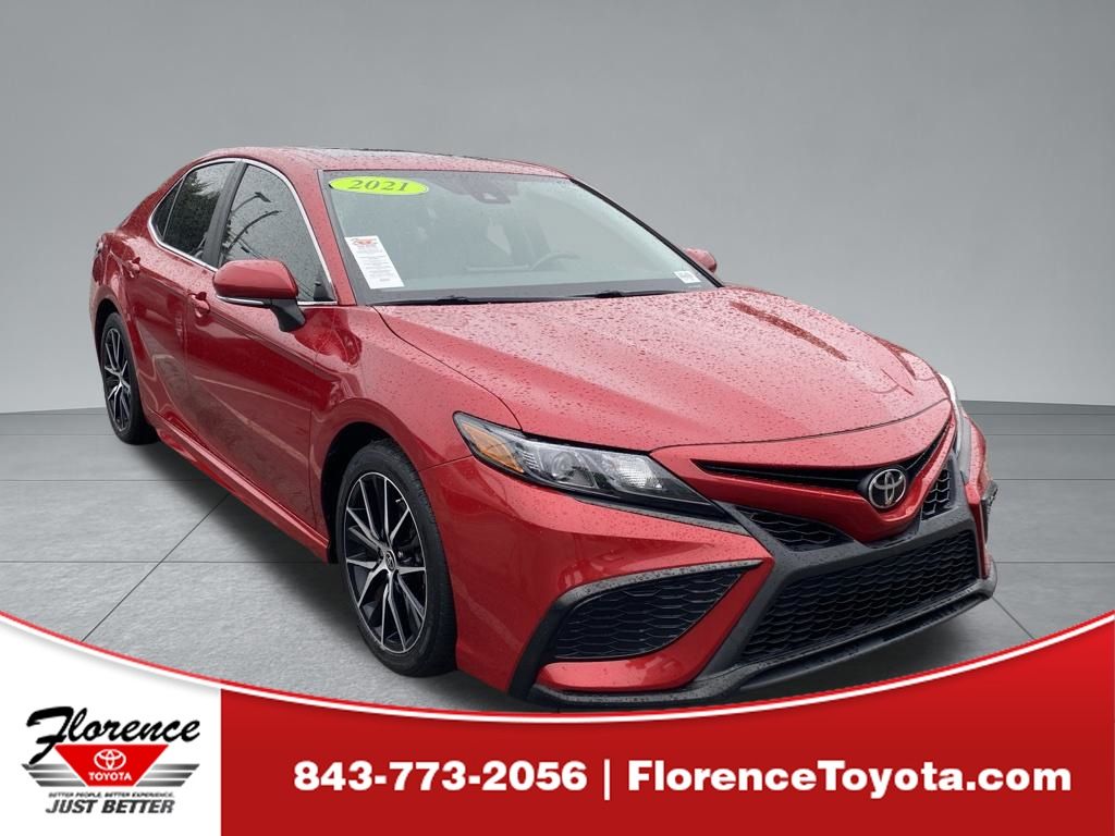 Supersonic Red 2021 Toyota Camry Sedan Front-Wheel Drive 8-Speed Automatic