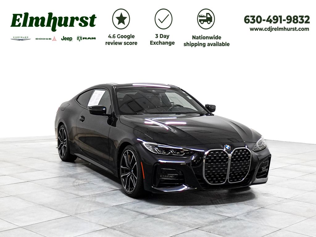 Black Sapphire Metallic 2023 BMW 4 Series Coupe All-Wheel Drive 8-Speed Automatic