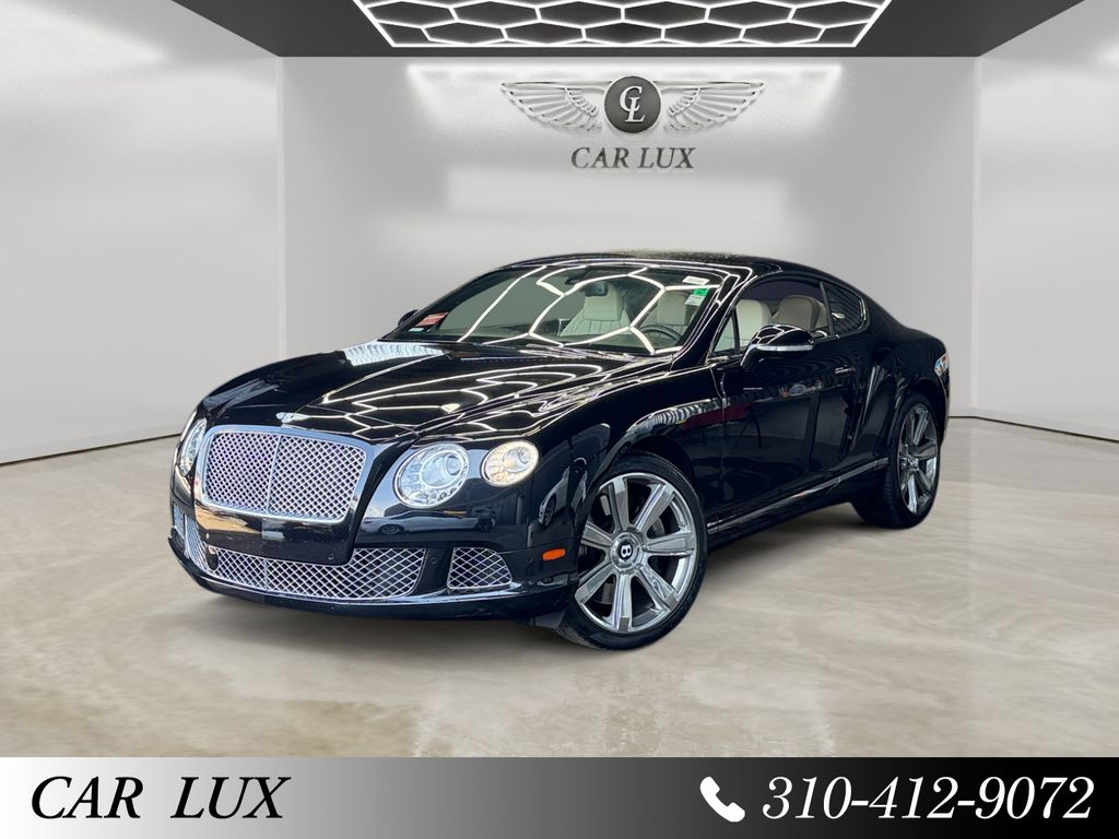 Black 2012 Bentley Continental GT Coupe All-Wheel Drive 6-Speed Automatic