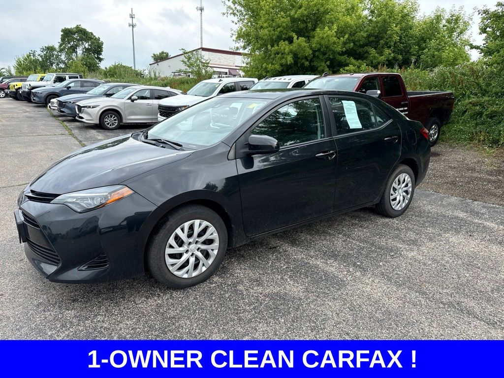 Black Sand Pearl 2018 Toyota Corolla LE Sedan Front-Wheel Drive Continuously Variable Transmission