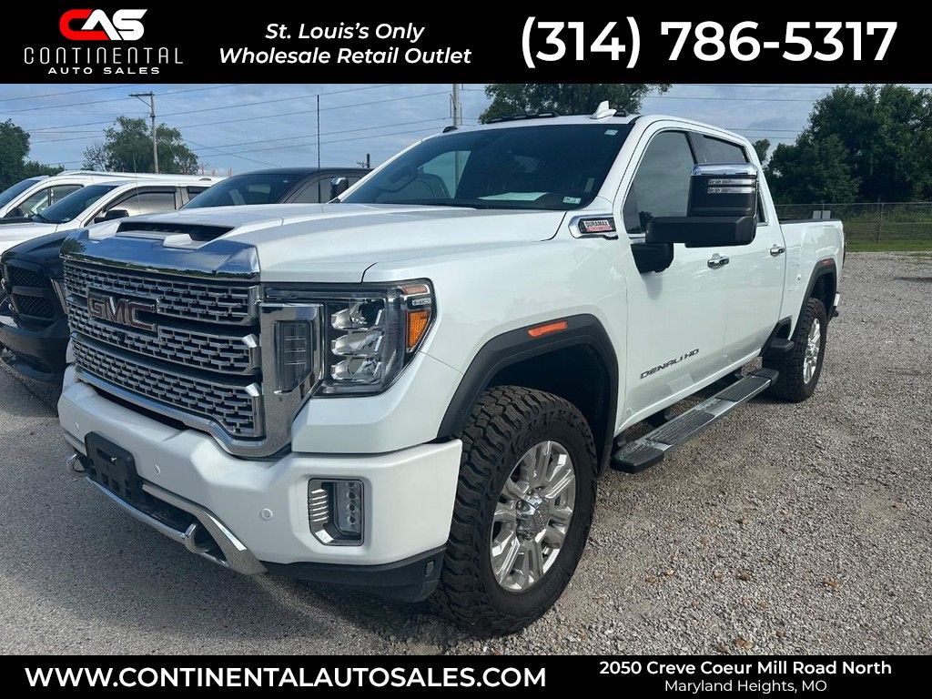 White Frost Tricoat 2020 GMC Sierra 3500HD Pickup Truck Four-Wheel Drive Automatic