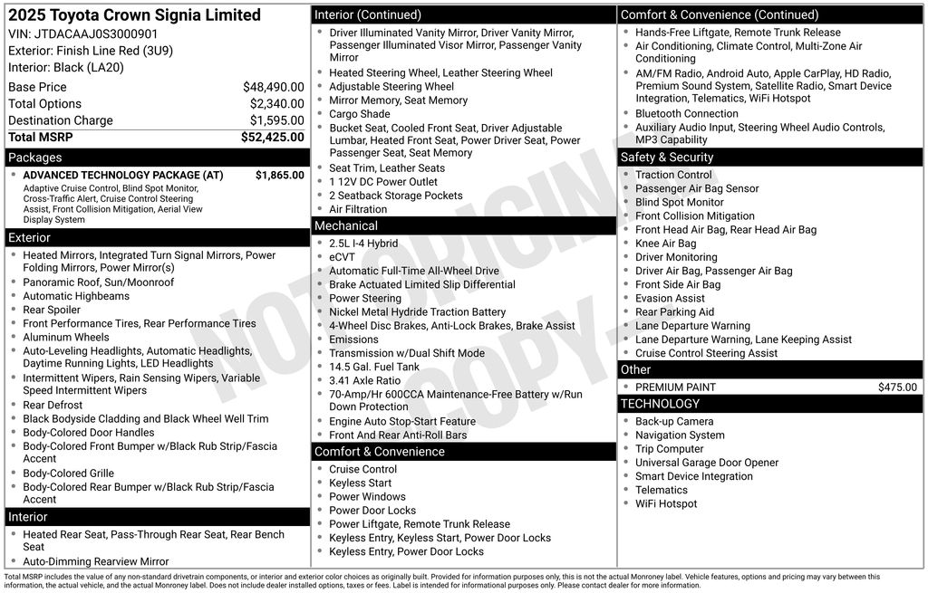 Used Car 2025 Toyota Crown Signia  Limited For Sale Under $40,000 In Austin, Texas