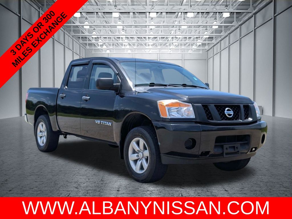 Black 2015 Nissan Titan Pickup Truck Four-Wheel Drive 5-Speed Automatic