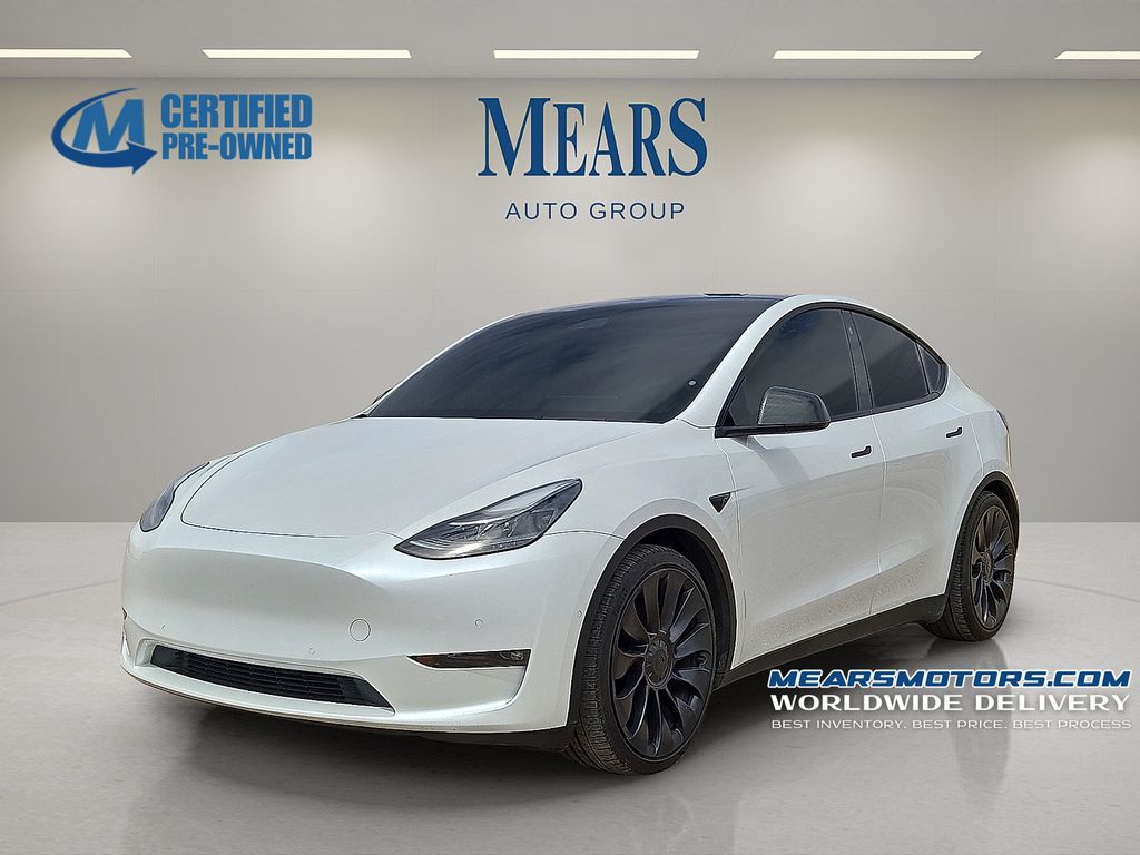 White 2021 Tesla Model Y Performance AWD SUV / Crossover All-Wheel Drive 1-Speed Automatic