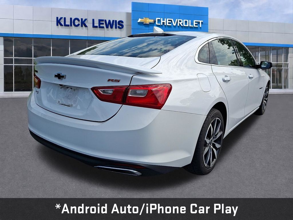 2021 Chevrolet Malibu RS White at Klick Lewis Buick Chevrolet