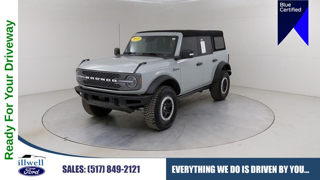 Cactus Gray 2022 Ford Bronco Badlands Advanced 4-Door 4WD SUV / Crossover Four-Wheel Drive 7-Speed Manual