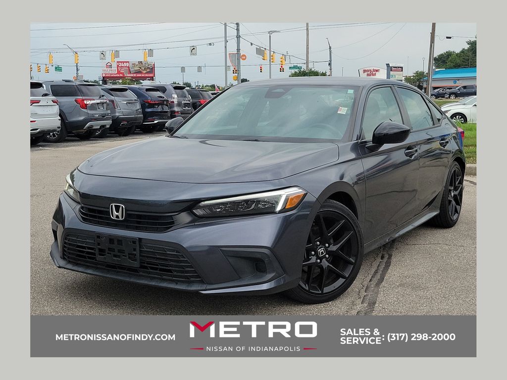 Gray 2024 Honda Civic Sedan Front-Wheel Drive Continuously Variable Transmission