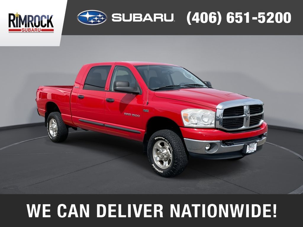 Flame Red 2007 Dodge RAM 1500 Pickup Truck Four-Wheel Drive 5-Speed Automatic