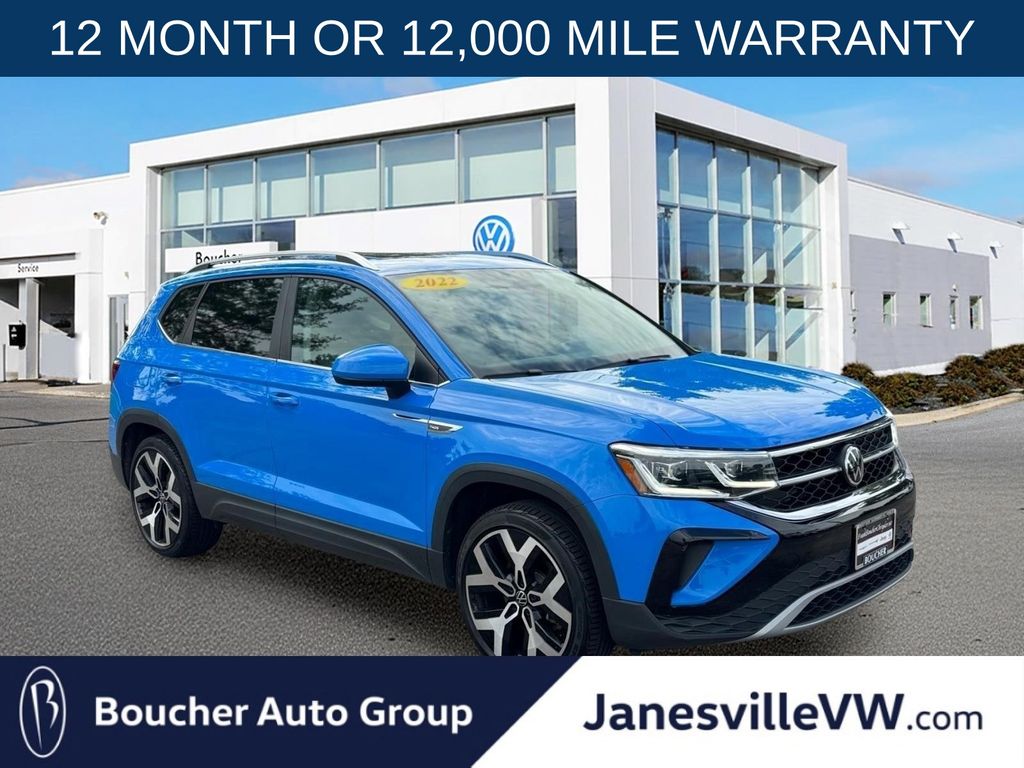 Cornflower Blue 2022 Volkswagen Taos SUV / Crossover All-Wheel Drive 7-Speed Dual Clutch