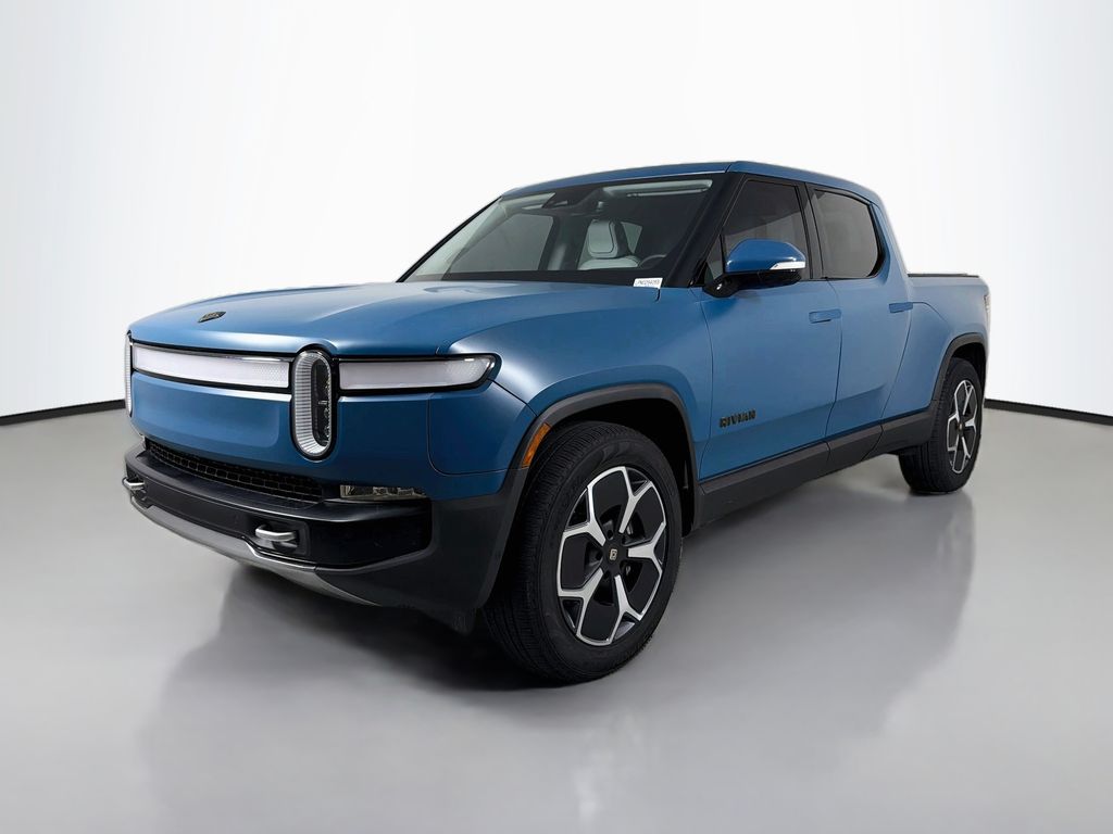 Blue 2023 Rivian R1T Pickup Truck All-Wheel Drive 1-Speed Automatic