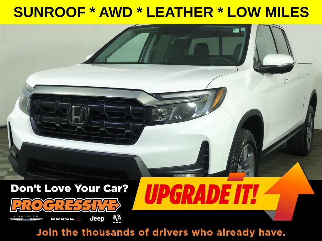Platinum White Pearl 2024 Honda Ridgeline RTL AWD Pickup Truck All-Wheel Drive 9-Speed Automatic