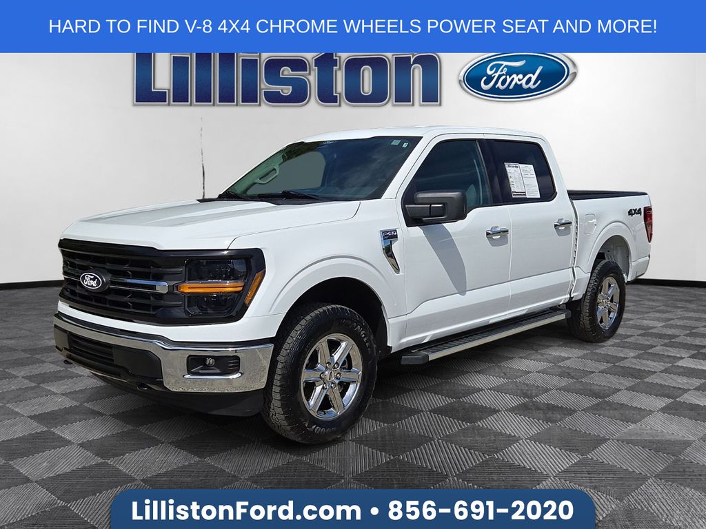 Oxford White 2025 Ford F-150 XLT SuperCrew 4WD Pickup Truck Four-Wheel Drive Automatic