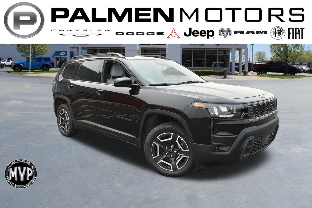 Diamond Black Crystal Pearlcoat 2026 Jeep Cherokee SUV / Crossover Four-Wheel Drive Continuously Variable Transmission