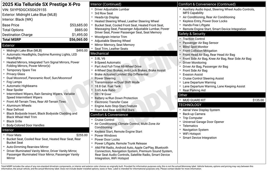 2025 Kia Telluride SX-Prestige X-Pro Black at Auto Express Mitsubishi