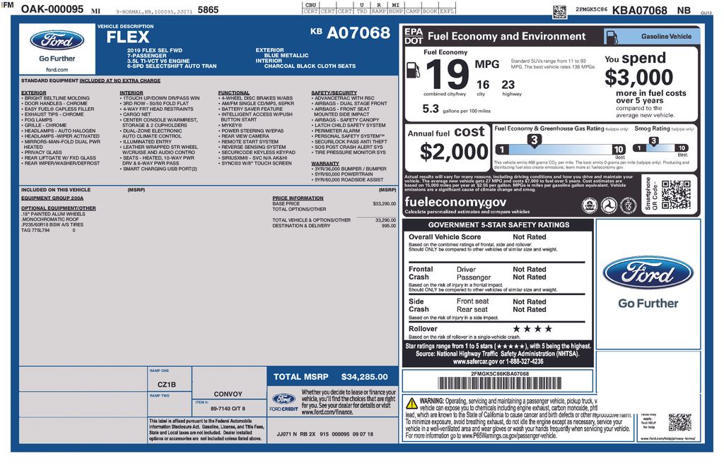 Certified Used 2019 Blue Ford SEL image 5