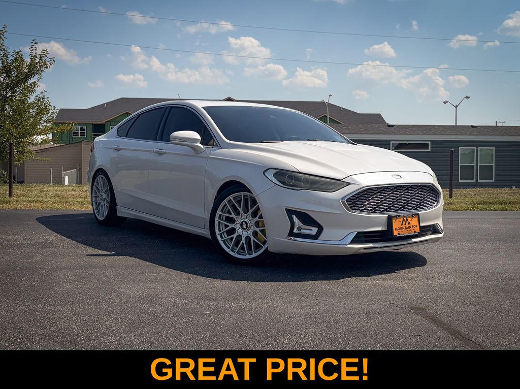 White Platinum Clearcoat Metallic 2020 Ford Fusion Energi Sedan Front-Wheel Drive Continuously Variable Transmission