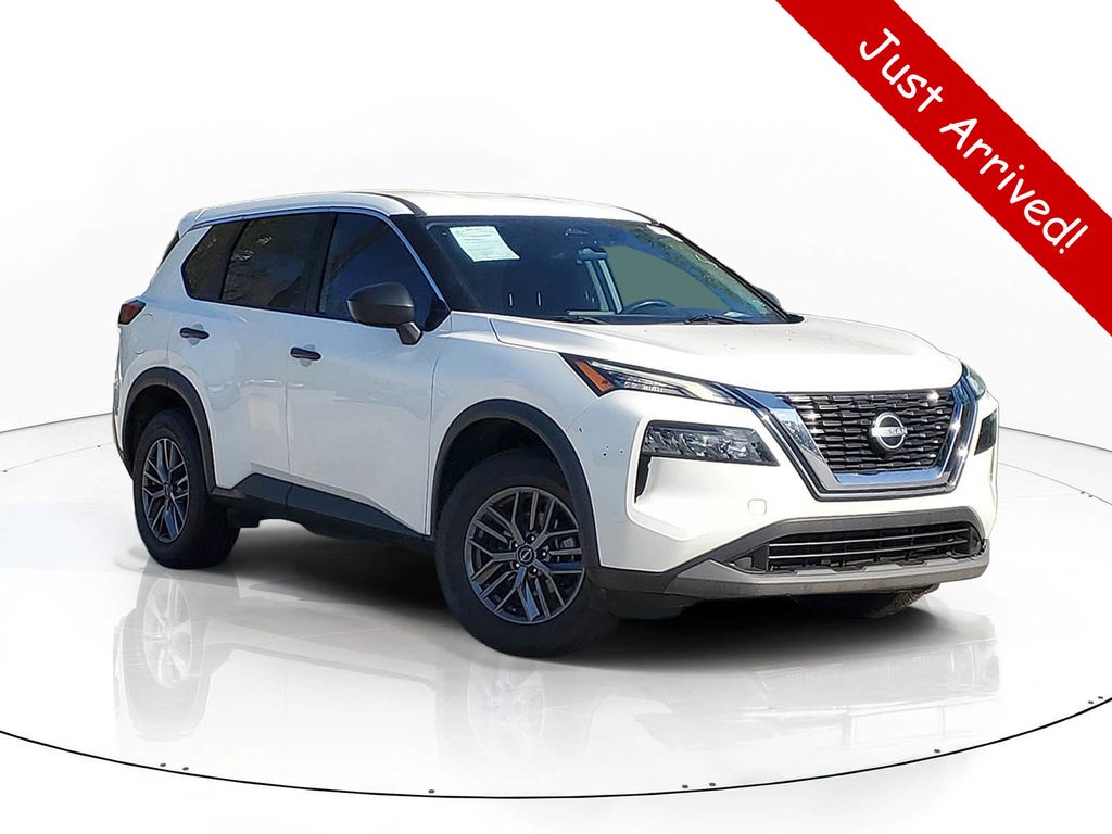 Glacier White 2023 Nissan Rogue S FWD SUV / Crossover Front-Wheel Drive Continuously Variable Transmission