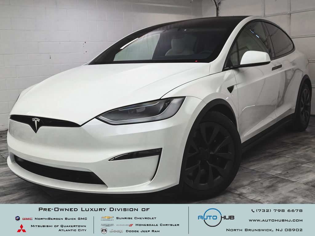 Pearl White Multi-Coat 2024 Tesla Model X AWD SUV / Crossover All-Wheel Drive 1-Speed Automatic