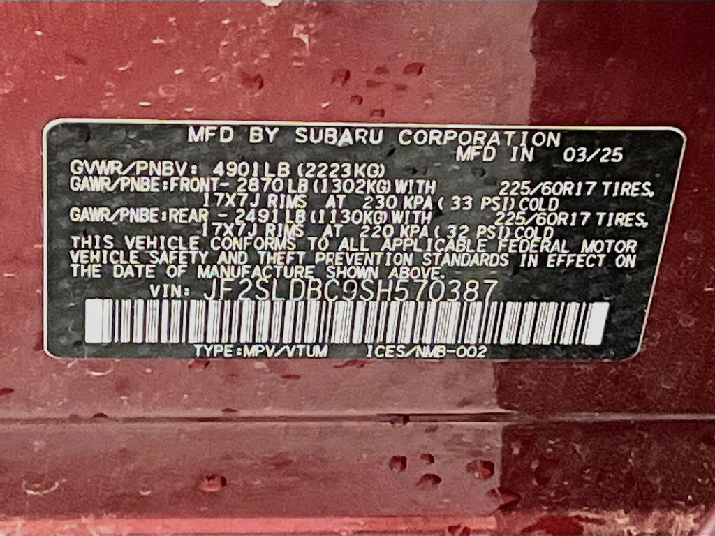 Used 2025 Crimson Red Pearl Subaru Premium image 31