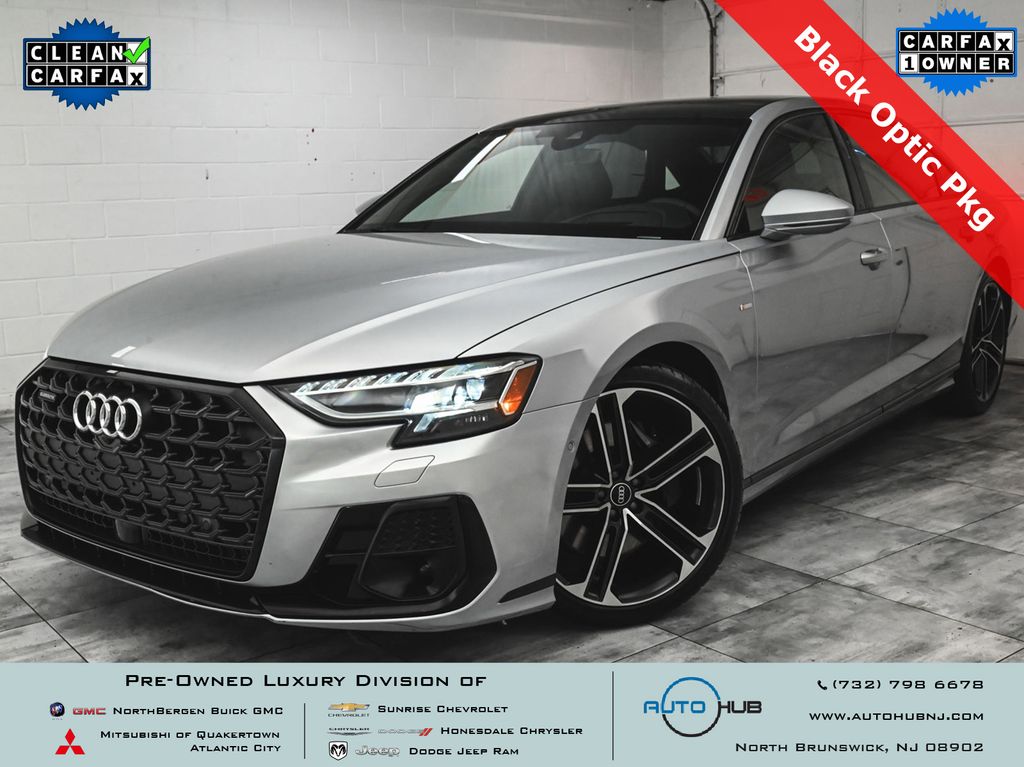 Florett Silver Metallic 2025 Audi A8 L quattro 55 TFSI AWD Sedan All-Wheel Drive 8-Speed Automatic