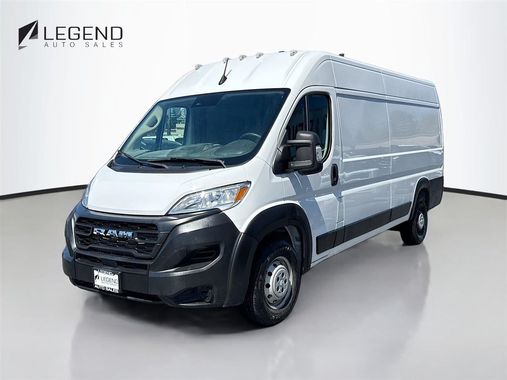 Bright White Clearcoat 2023 RAM ProMaster 3500 159 High Roof Extended Cargo Van FWD Van Front-Wheel Drive 9-Speed Automatic