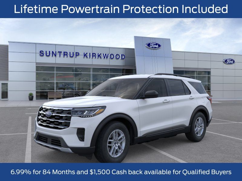 Space White Metallic 2026 Ford Explorer Active AWD SUV / Crossover All-Wheel Drive Automatic
