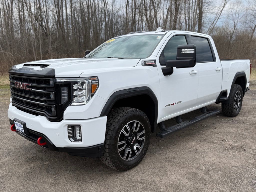 Summit White 2022 GMC Sierra 3500HD AT4 Crew Cab 4WD Pickup Truck Four-Wheel Drive Automatic
