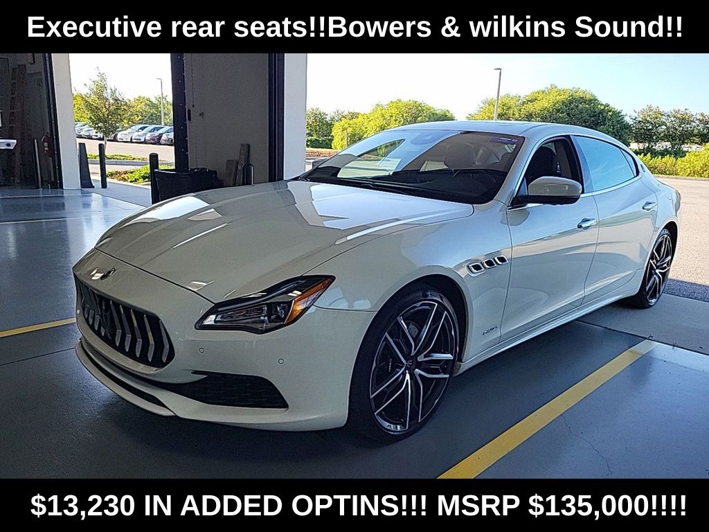 White 2019 Maserati Quattroporte Sedan All-Wheel Drive 8-Speed Automatic