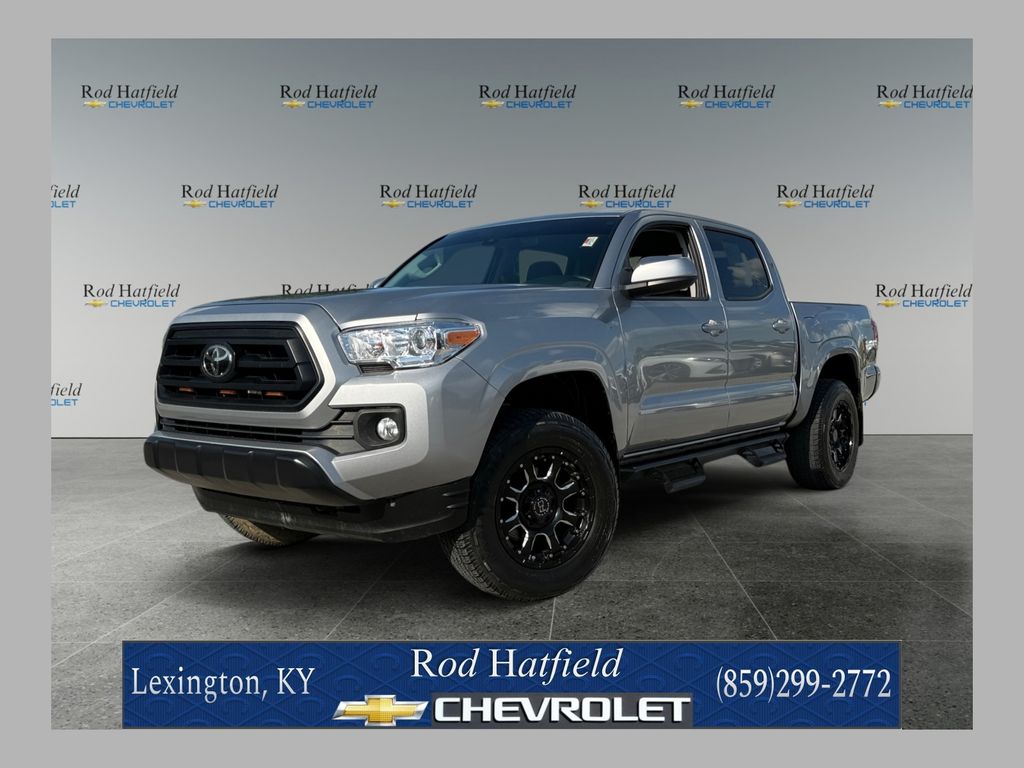 Silver Sky Metallic 2021 Toyota Tacoma Pickup Truck Four-Wheel Drive 6-Speed Automatic