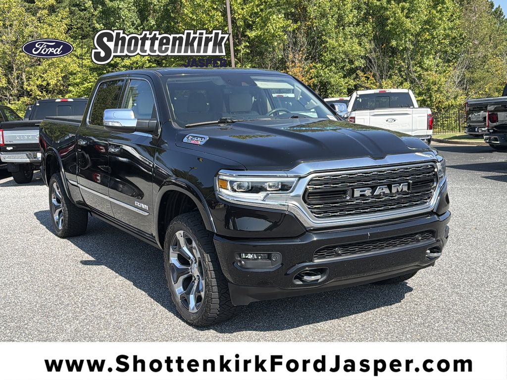 Diamond Black Crystal Pearlcoat 2020 RAM 1500 Pickup Truck Four-Wheel Drive 8-Speed Automatic