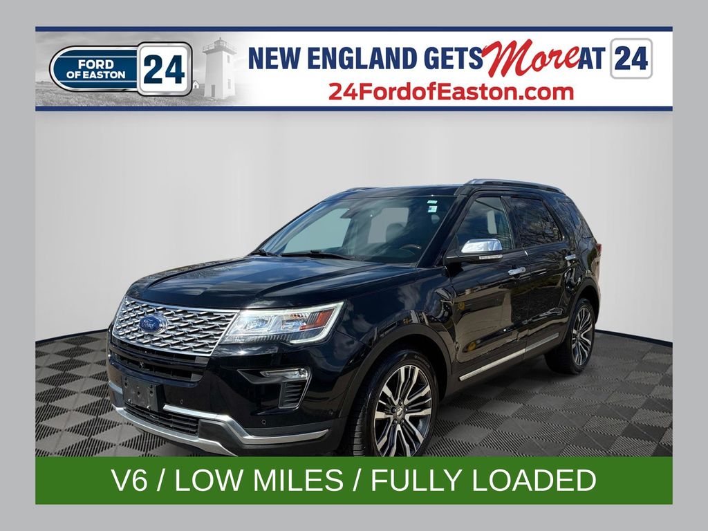Shadow Black 2018 Ford Explorer Platinum AWD SUV / Crossover All-Wheel Drive 6-Speed Automatic
