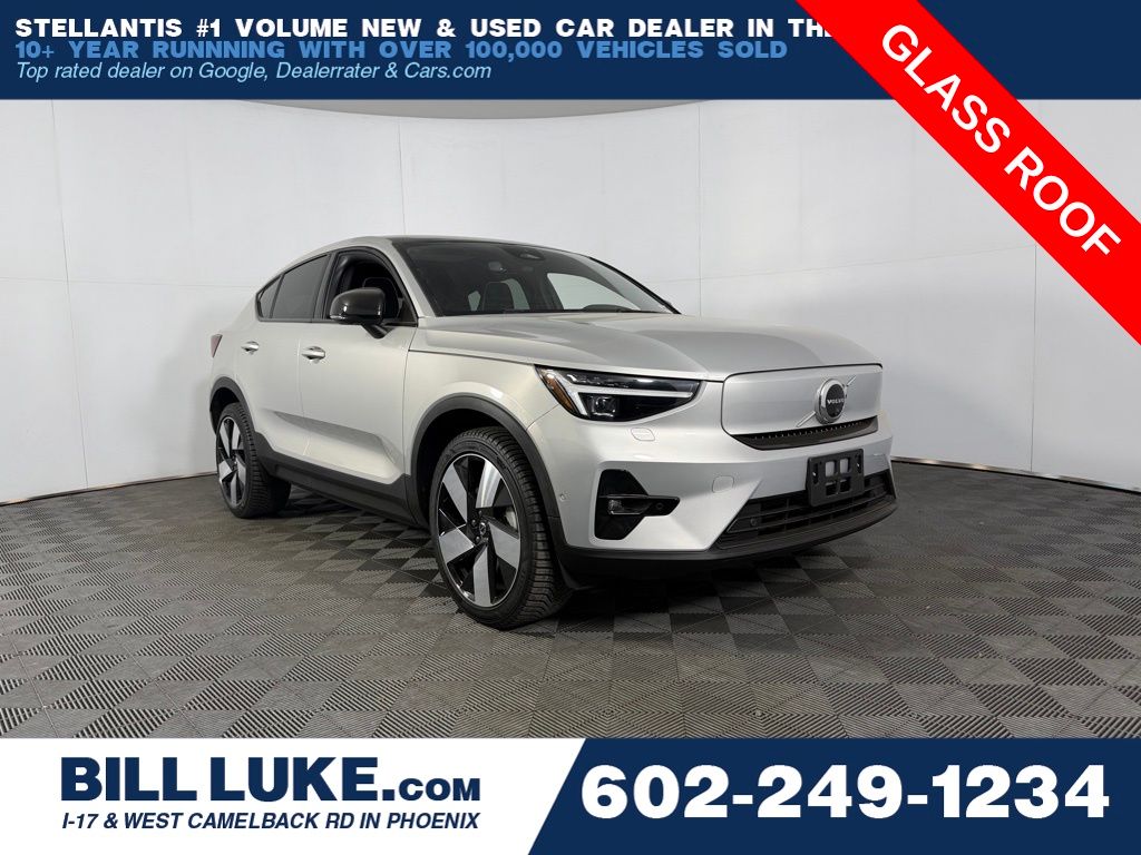 Silver Dawn Metallic 2023 Volvo C40 Recharge Twin Ultimate eAWD SUV / Crossover All-Wheel Drive 1-Speed Automatic